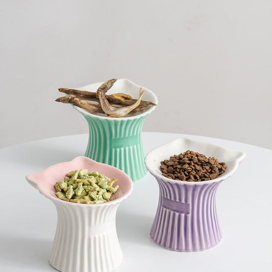 Elevated Ceramic Pet Food Bowl