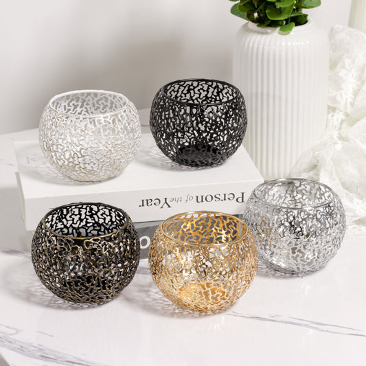 Metal Iron Candle Holder Cover Ornament
