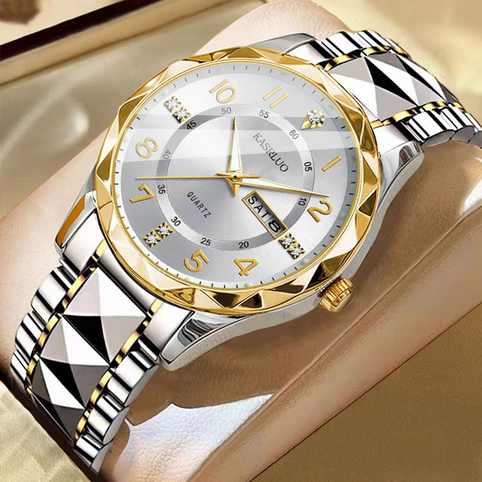 Men's Calendar Luminous Waterproof Quartz Watch