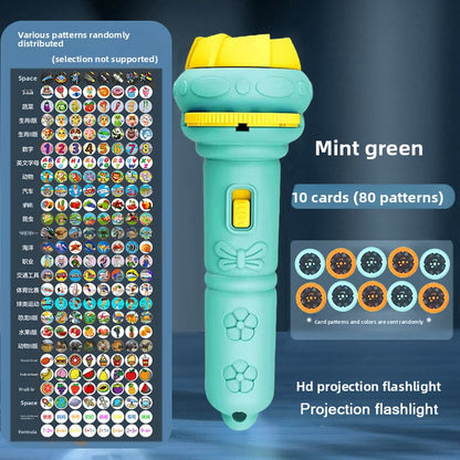 Cartoon Projection Flashlight for Kids Early Education