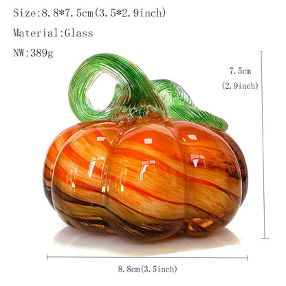 Modern Pumpkin Glass Tabletop Ornament