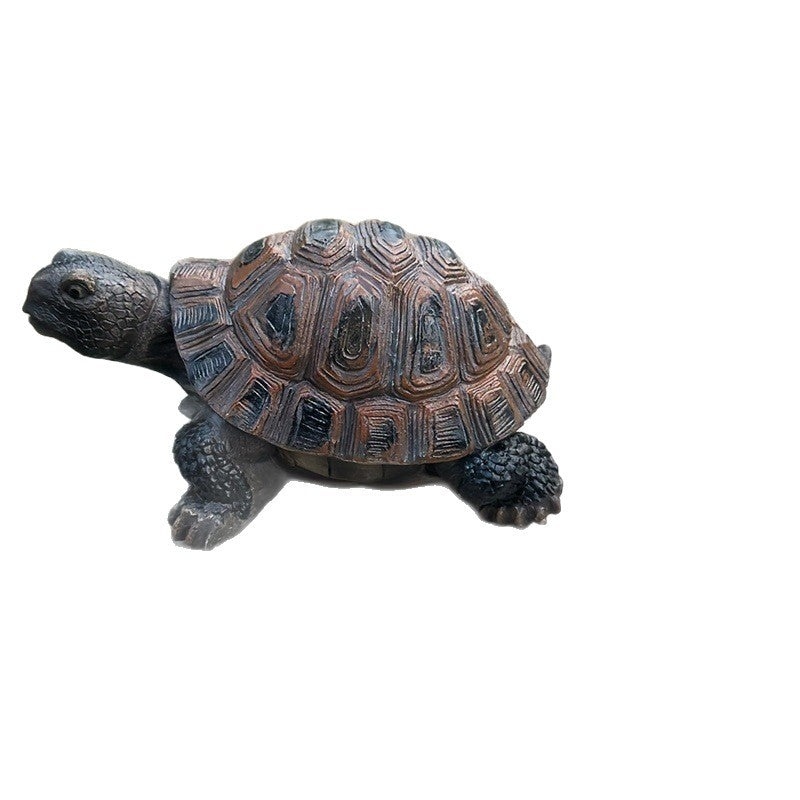 Flocked Turtle Resin Home Decoration Ornament