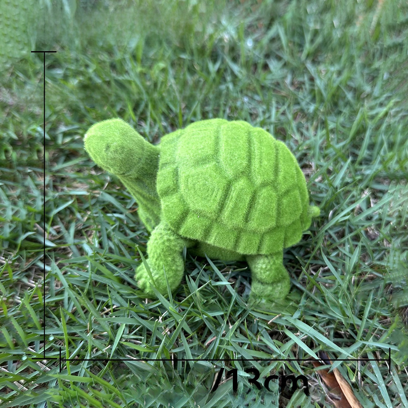 Flocked Turtle Resin Home Decoration Ornament