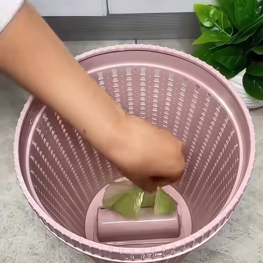 Self-Pumping Trash Can with Press Ring