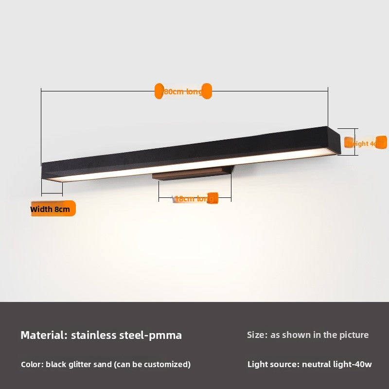 Modern Outdoor LED Wall Light Stainless Steel Waterproof