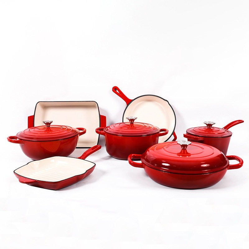 Enamel Cast Iron Cookware Set