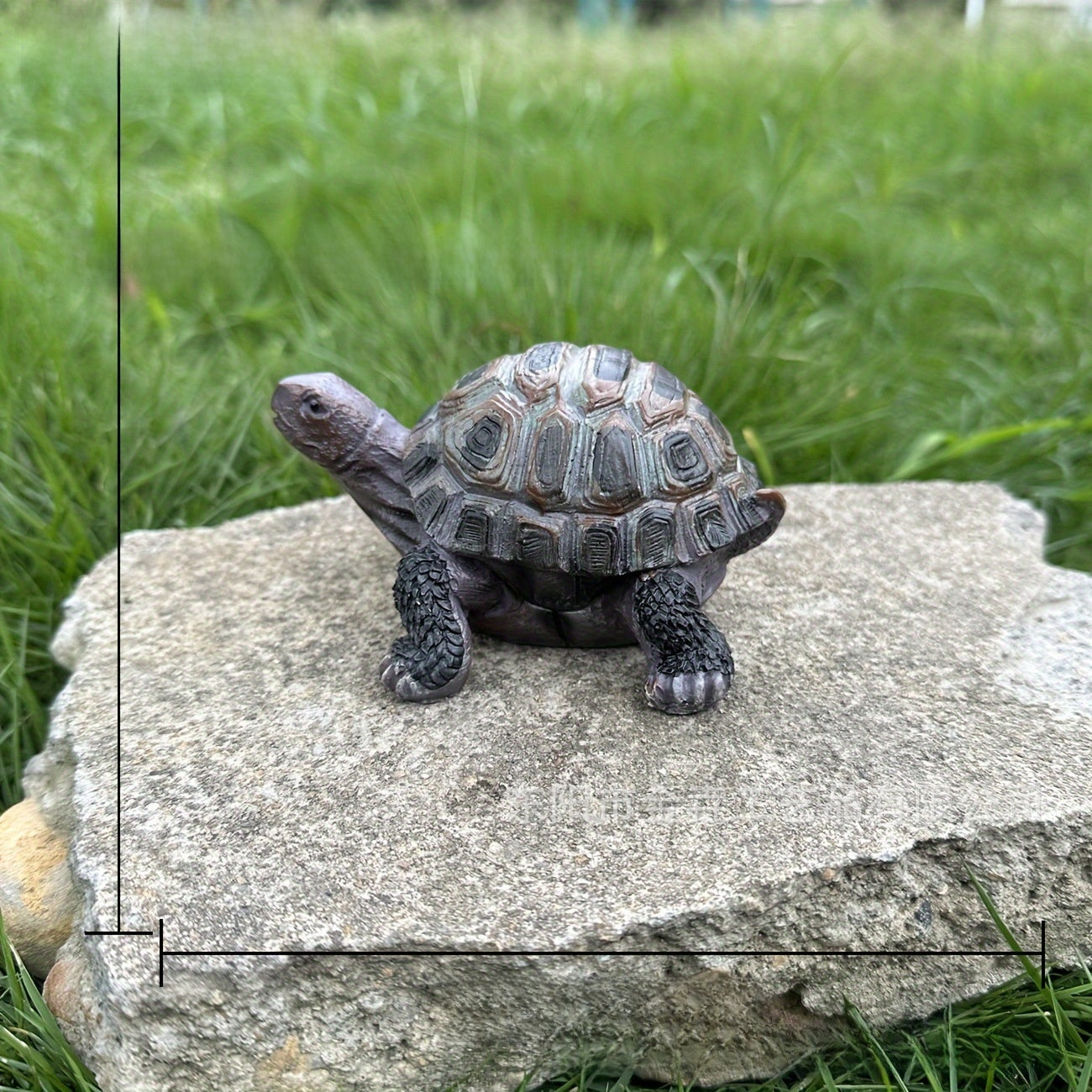 Flocked Turtle Resin Home Decoration Ornament