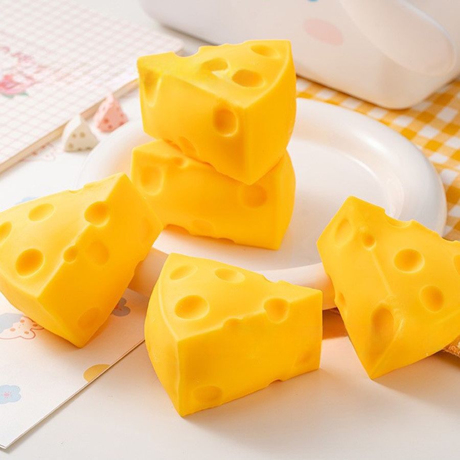 Cheese Shape Stress Relief Squishy Toy | ORB Easy Sqweezy Super Cheesy