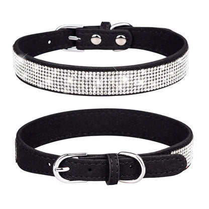 Shiny Rhinestone Adjustable Pet Collar