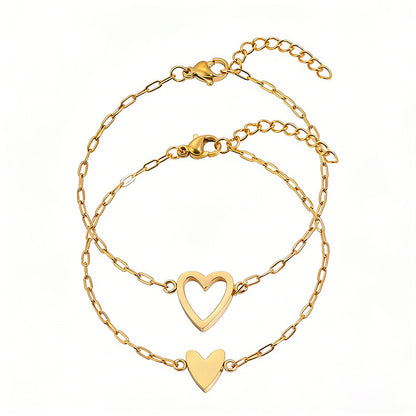 Hollow Heart Bracelet