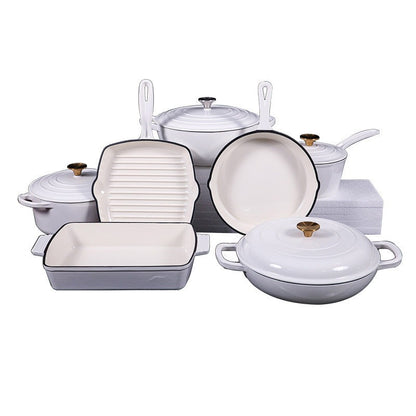 Enamel Cast Iron Cookware Set