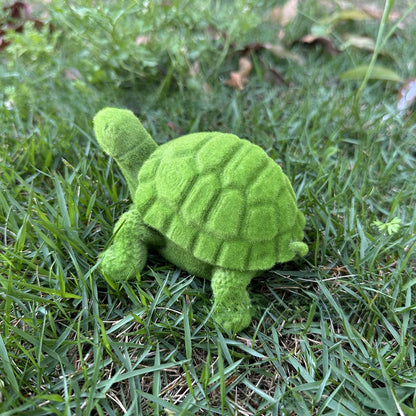 Flocked Turtle Resin Home Decoration Ornament
