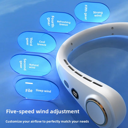 USB Powered Digital Display Neck Fan