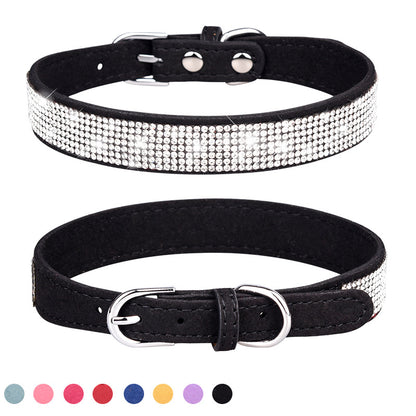 Shiny Rhinestone Adjustable Pet Collar