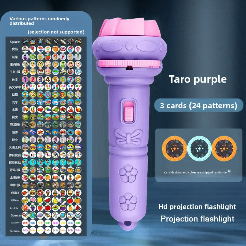 Cartoon Projection Flashlight for Kids Early Education