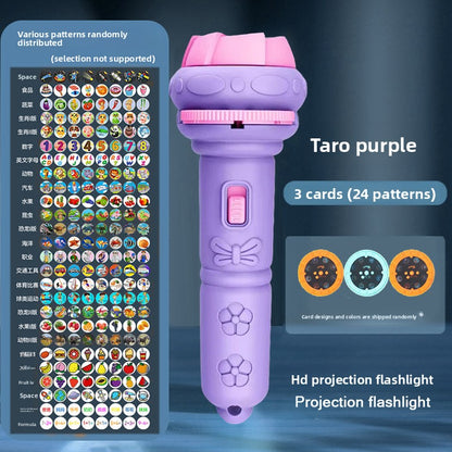 Cartoon Projection Flashlight for Kids Early Education
