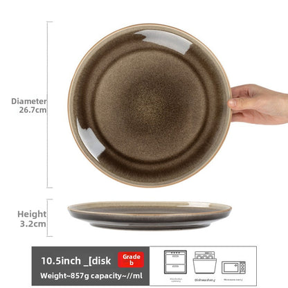 Retro Ceramic Dinner Plates Microwave Safe