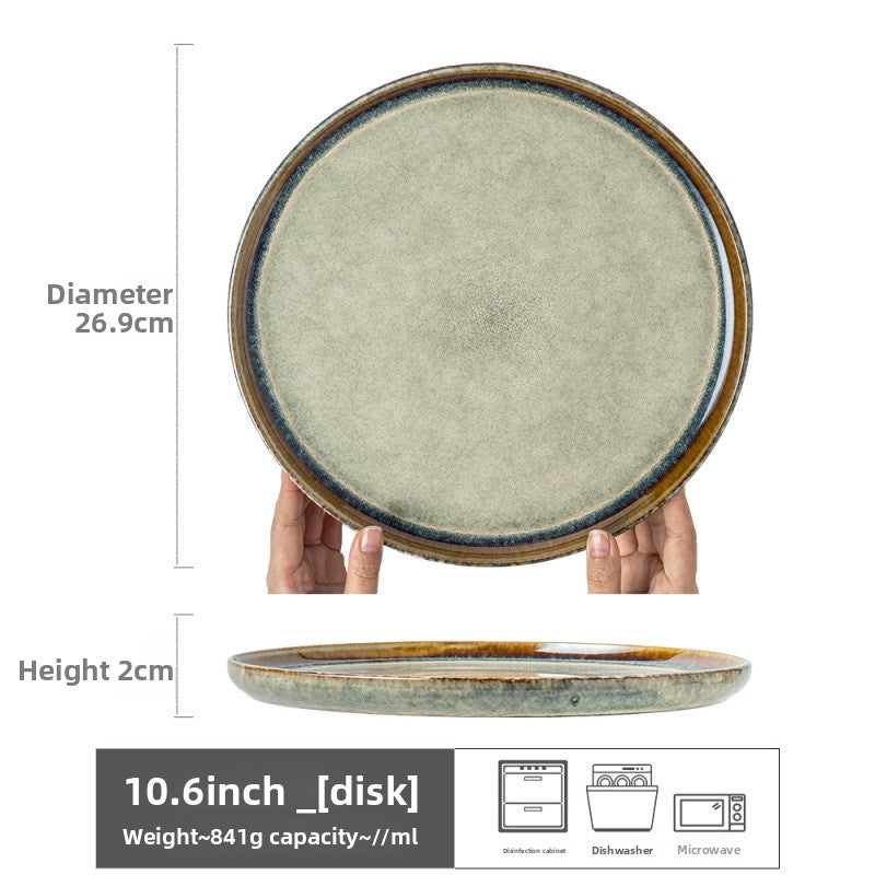 Retro Ceramic Dinner Plates Microwave Safe