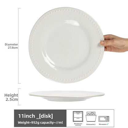 Retro Ceramic Dinner Plates Microwave Safe
