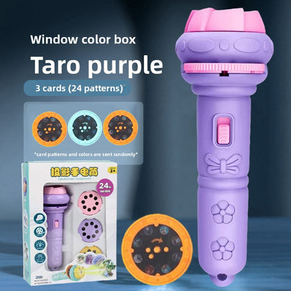 Cartoon Projection Flashlight for Kids Early Education