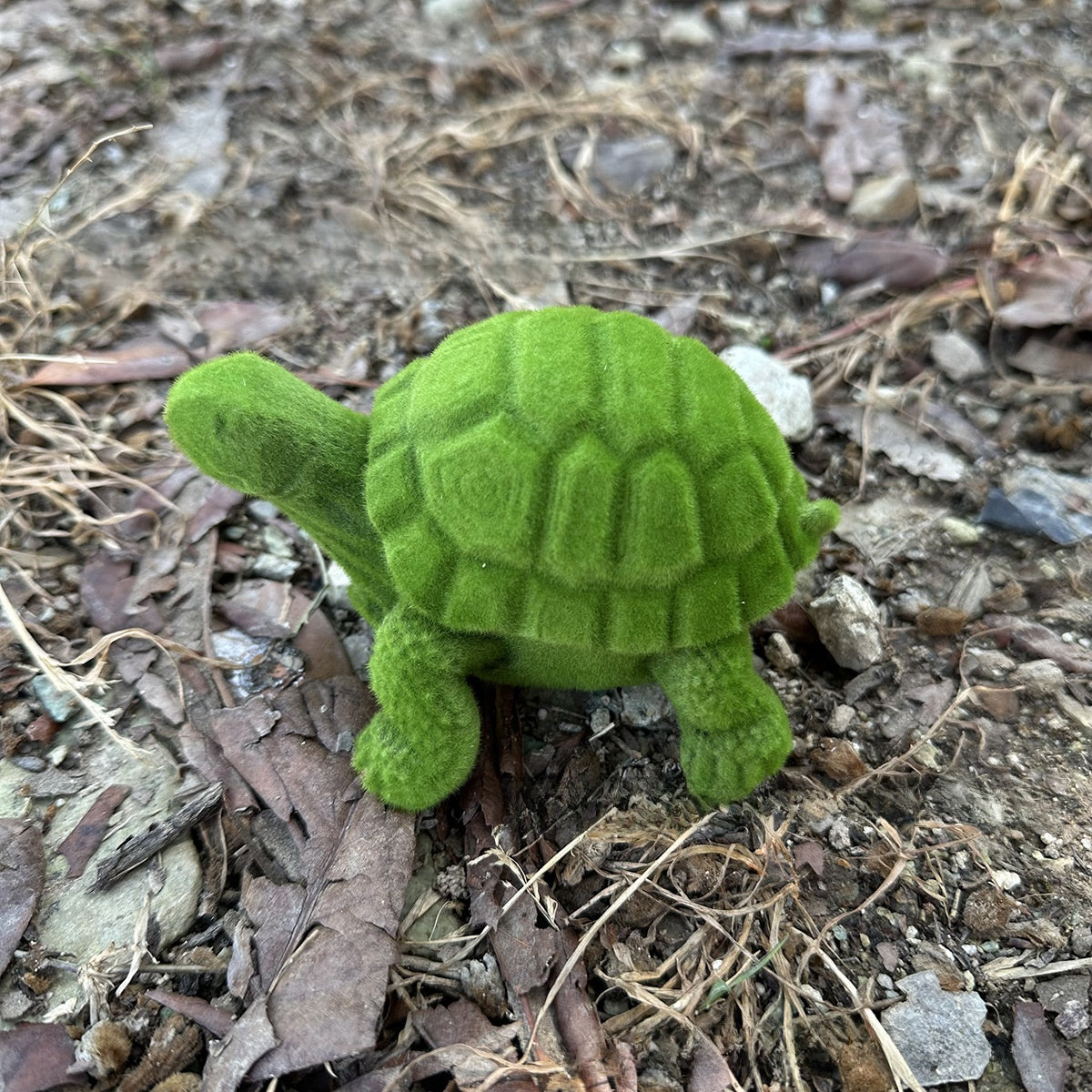 Flocked Turtle Resin Home Decoration Ornament