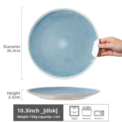 Retro Ceramic Dinner Plates Microwave Safe