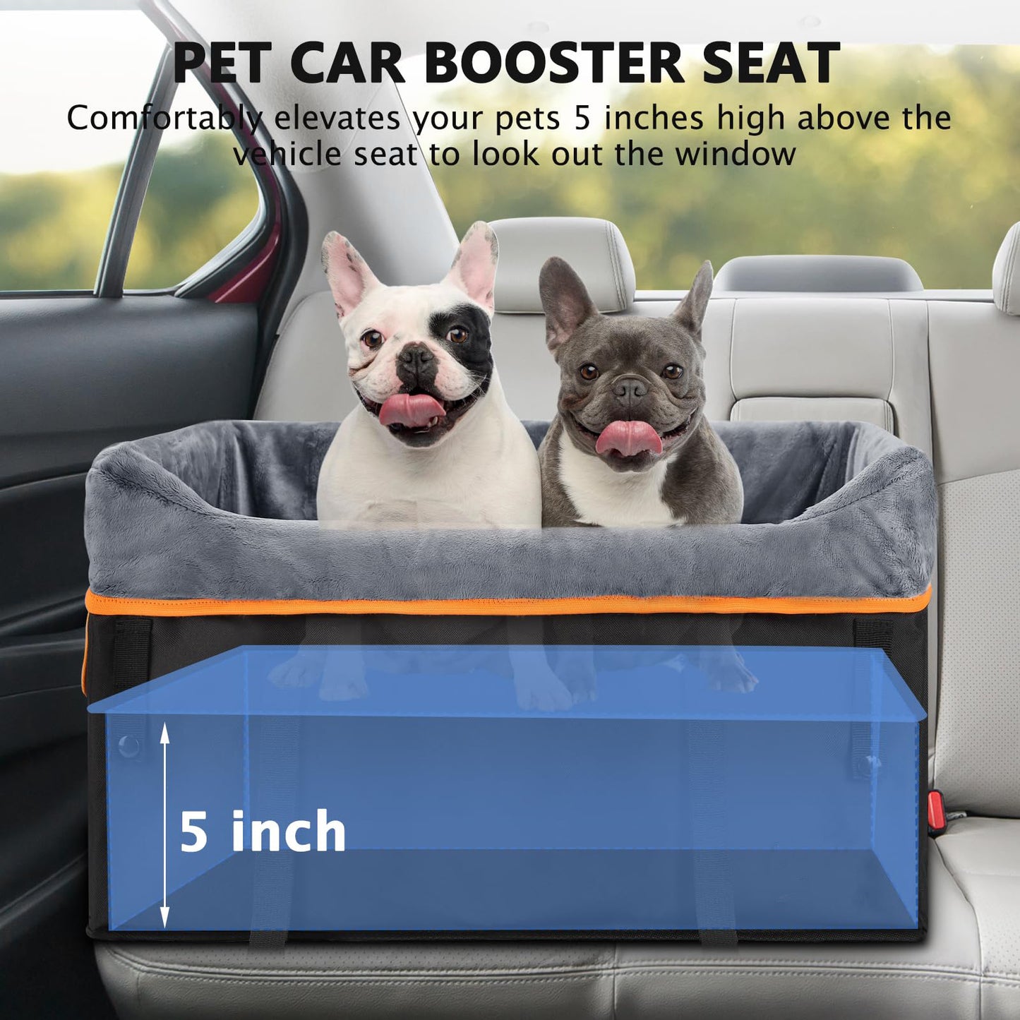 Adjustable Dog Car Booster Seat