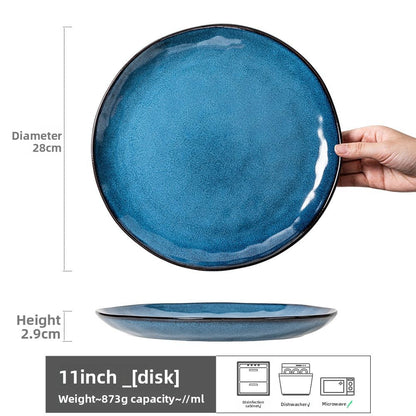 Retro Ceramic Dinner Plates Microwave Safe