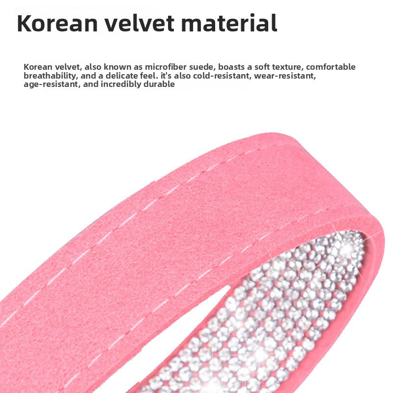 Shiny Rhinestone Adjustable Pet Collar