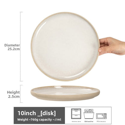 Retro Ceramic Dinner Plates Microwave Safe