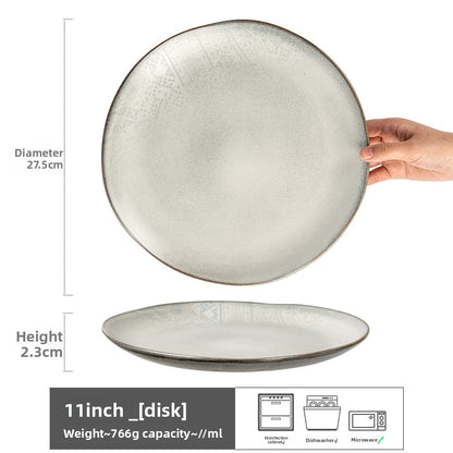 Retro Ceramic Dinner Plates Microwave Safe