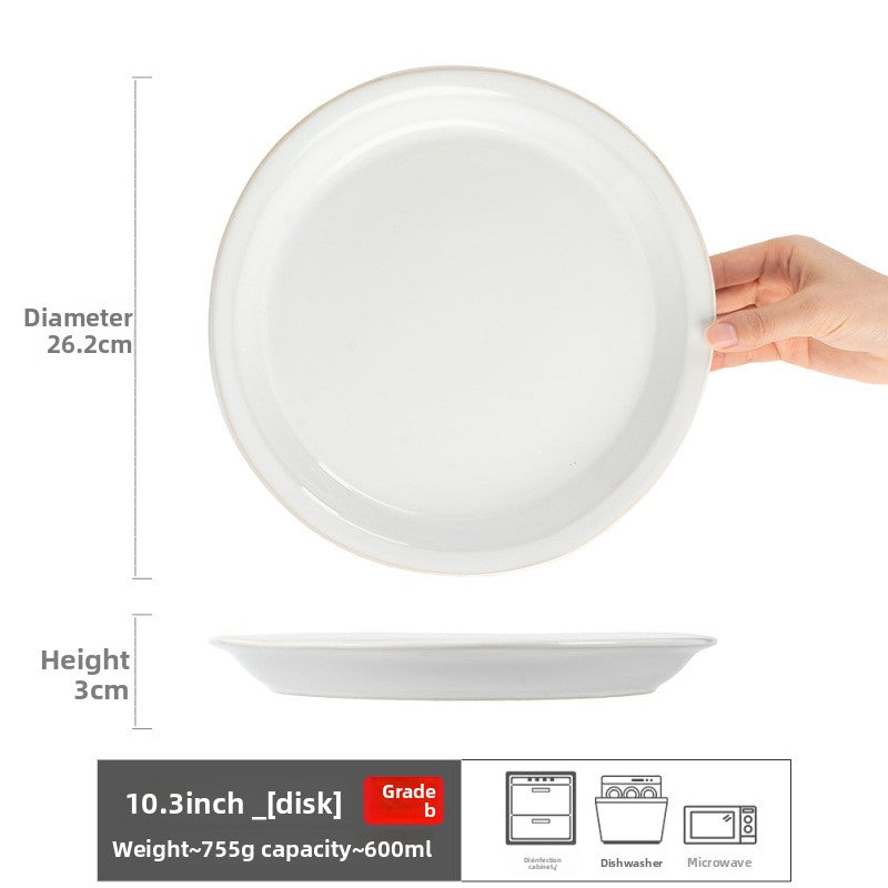 Retro Ceramic Dinner Plates Microwave Safe