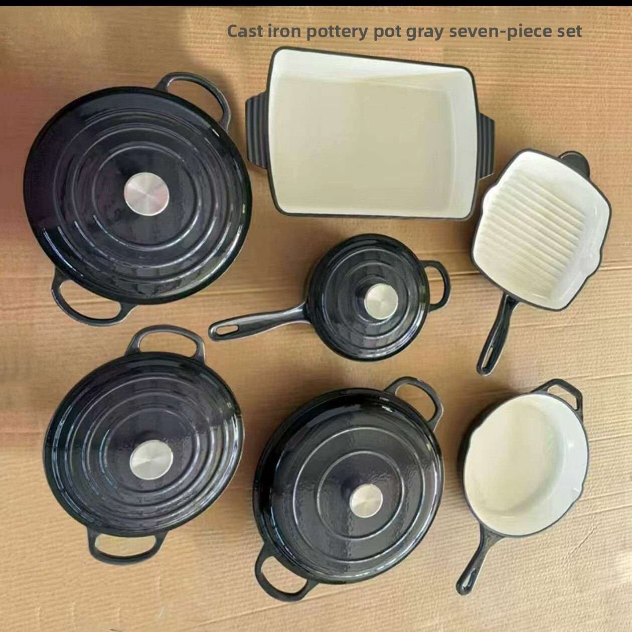 Enamel Cast Iron Cookware Set