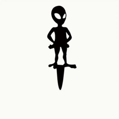 Alien Themed Metal Garden Decor