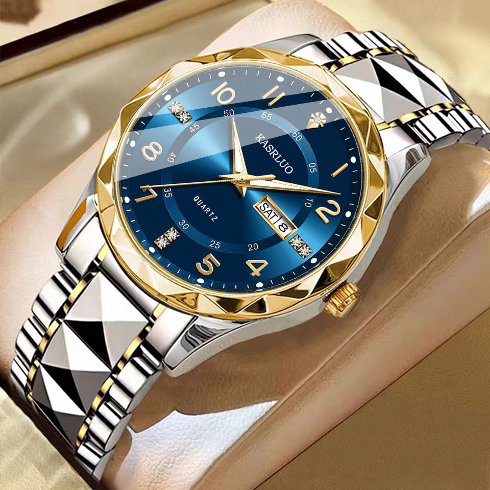 Men's Calendar Luminous Waterproof Quartz Watch