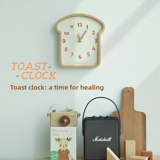 Silent Wood Wall Desk Dual-Use Clock