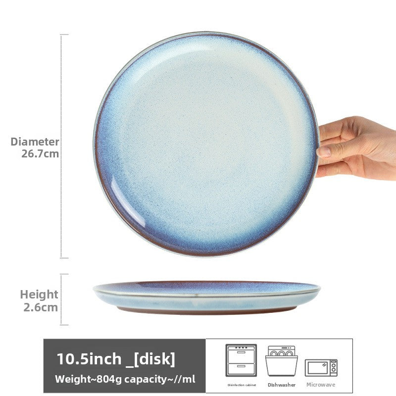 Retro Ceramic Dinner Plates Microwave Safe