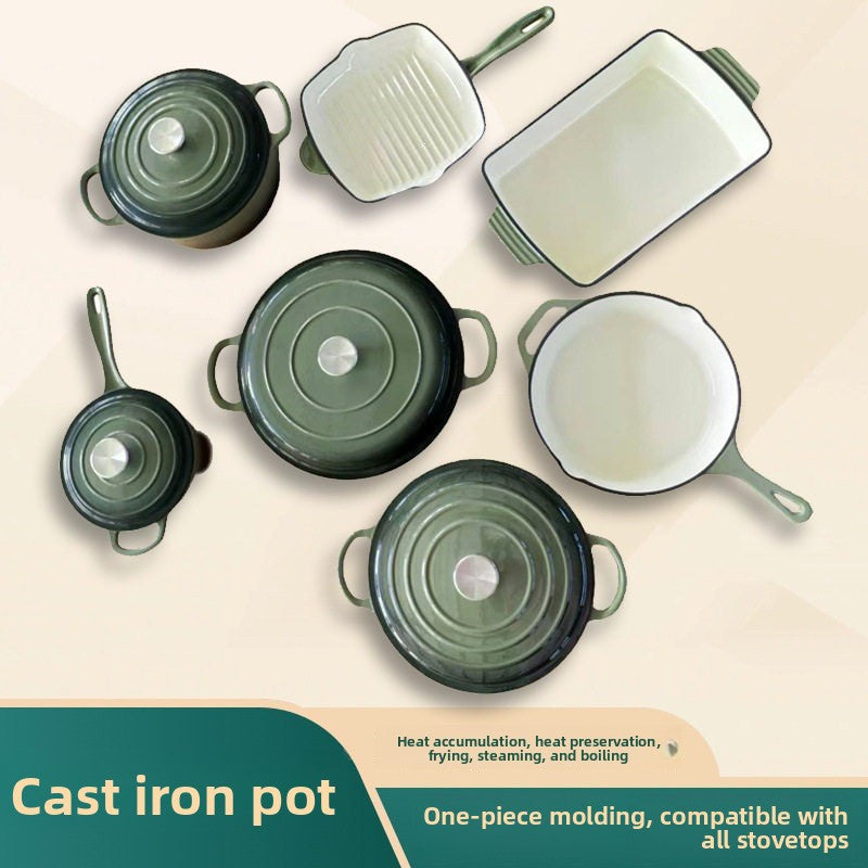 Enamel Cast Iron Cookware Set