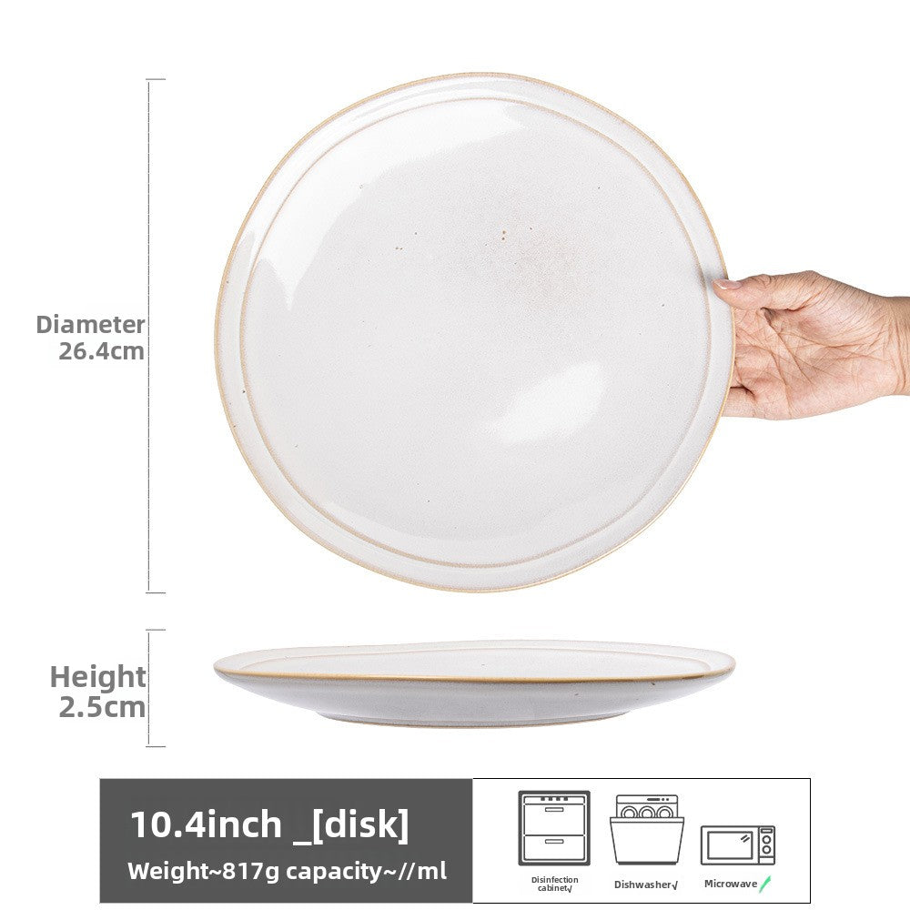 Retro Ceramic Dinner Plates Microwave Safe
