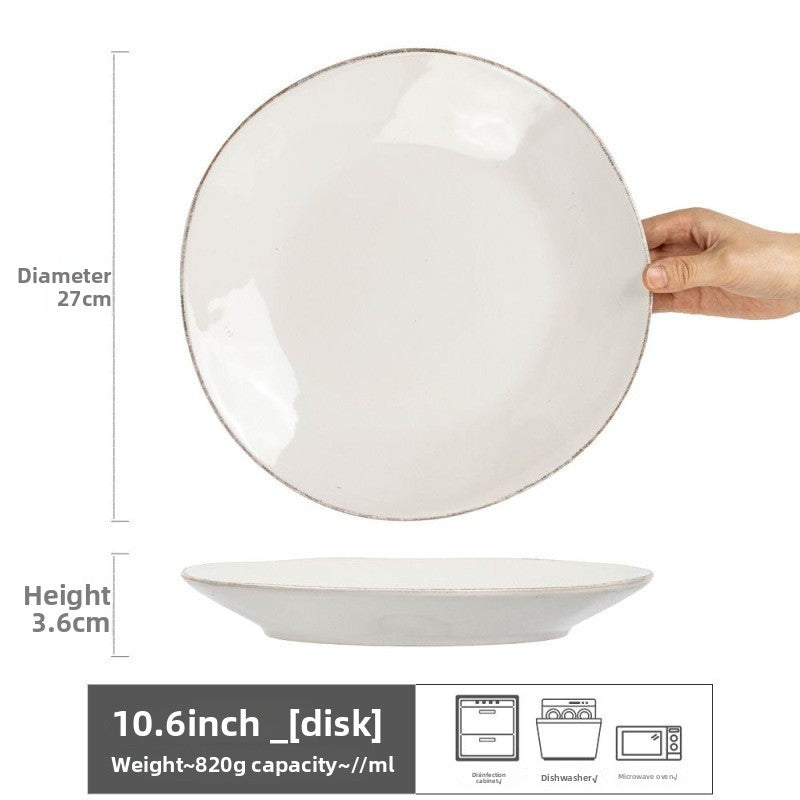 Retro Ceramic Dinner Plates Microwave Safe