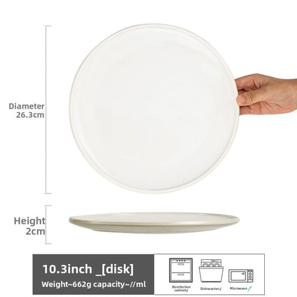 Retro Ceramic Dinner Plates Microwave Safe