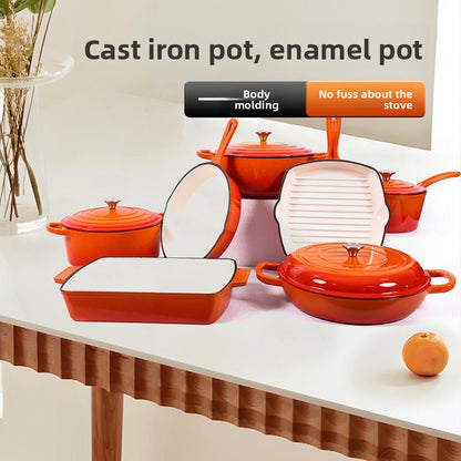 Enamel Cast Iron Cookware Set