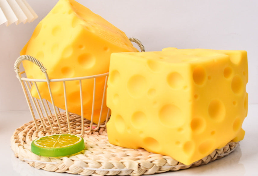 Cheese Shape Stress Relief Squishy Toy | ORB Easy Sqweezy Super Cheesy