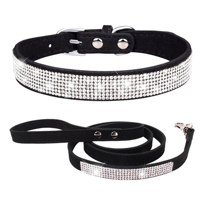 Shiny Rhinestone Adjustable Pet Collar