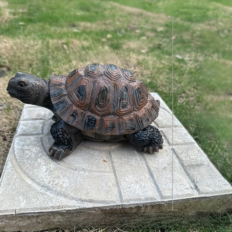 Flocked Turtle Resin Home Decoration Ornament