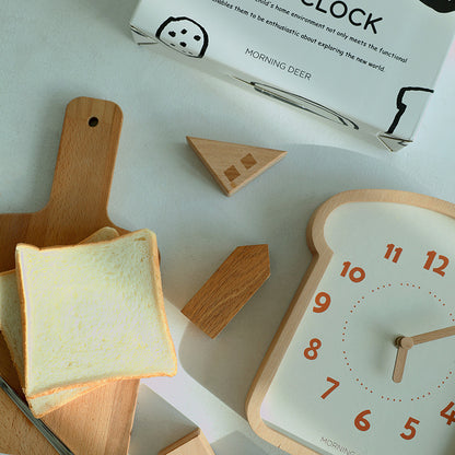 Silent Wood Wall Desk Dual-Use Clock