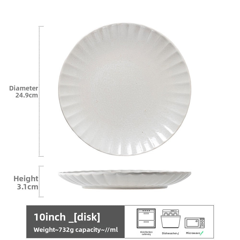 Retro Ceramic Dinner Plates Microwave Safe
