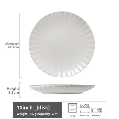 Retro Ceramic Dinner Plates Microwave Safe