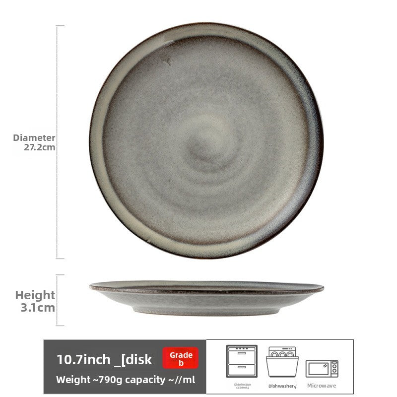 Retro Ceramic Dinner Plates Microwave Safe