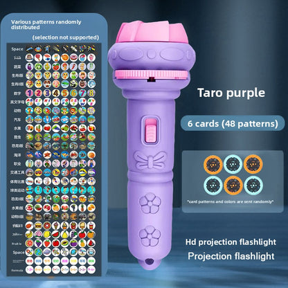 Cartoon Projection Flashlight for Kids Early Education
